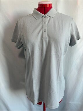 Men's Short-Sleeve Polo Shirt in Light Gray
